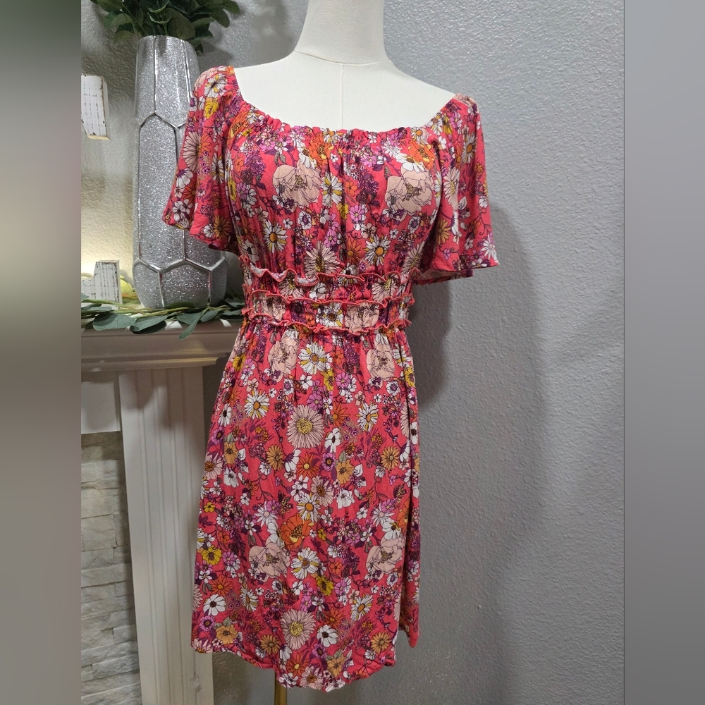 Rewind Pink Floral Midi Dress
